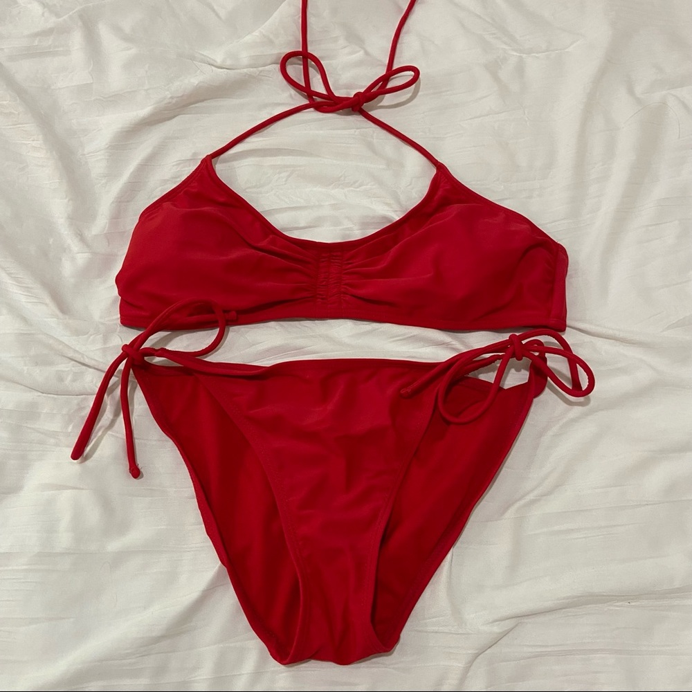 Red Two Piece Bikini